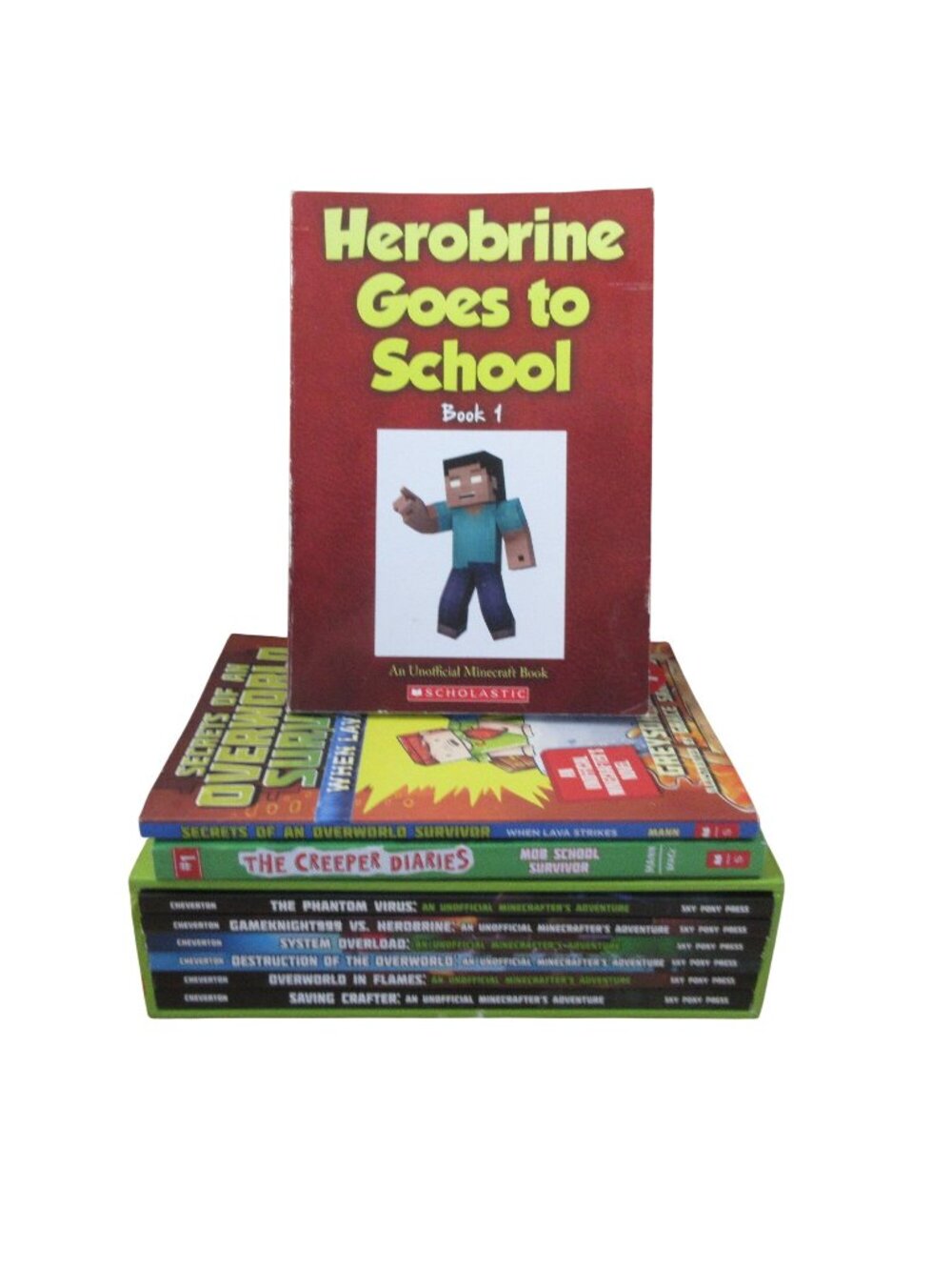 Lot of 9 Herobrine / Minecrafter's Children's Paperback Books
